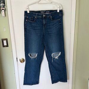 Torrid Women's Dark Blue Perfect Wide Leg Vintage Stretch Jeans